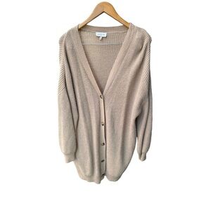 ACOA Women's Tan Cardigan Sweater I Size: L